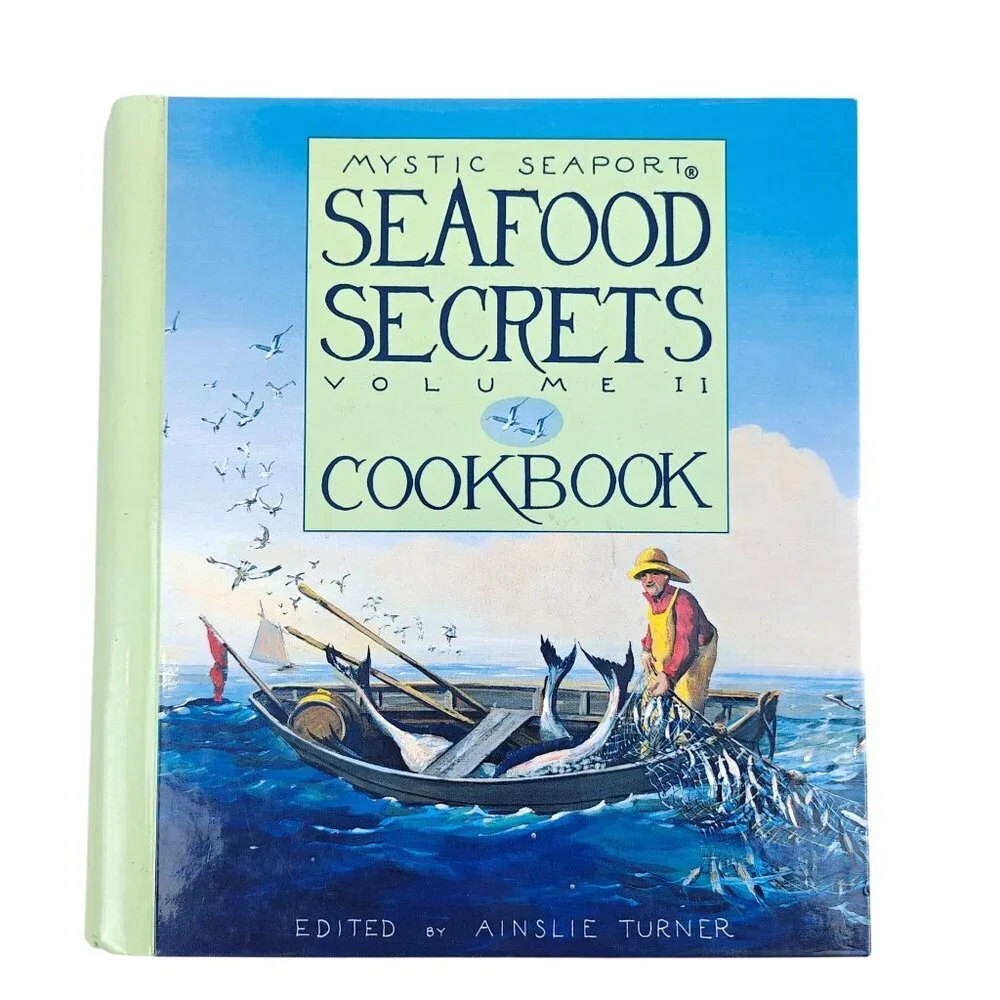 Mystic Seaport Seafood Secrets Cookbook Connecticut Local Ethnic Recipes Vintage